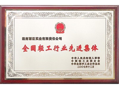 全國輕工行業先進集體